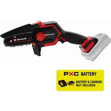 Einhell Akülü Zincirli Budama Testeresi Ge-Ps 18/15 Li Holster Kit Power X-Change (18 V, Kömürsüz Motor, 12,5 cm Kesme Uzunluğu, Aletsiz Bıçak ve Zincir Değişimi, Kılıf Dahil, Aküsüz) - 4600047