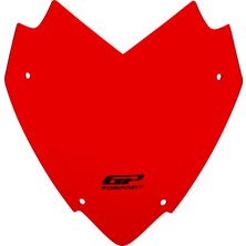 Gp Kompozit Yamaha Xmax 250 / 300 / 400 2018-2023 Uyumlu Spor Ön Cam Kırmızı 34 cm