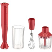 St. Morritz Plisse Kırmızı Blender Seti