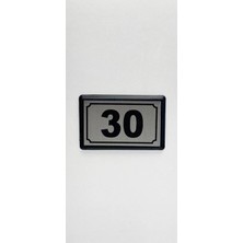 St. Morritz Yapışkanlı Kapı Numarası Alüminyum 30 No