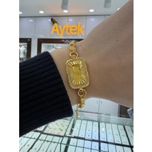 24 Ayar Gram Altınlı Pullu Bileklik