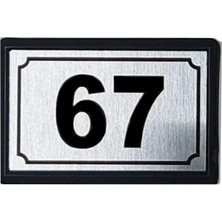 St. Morritz Yapışkanlı Kapı Numarası Alüminyum 67 No