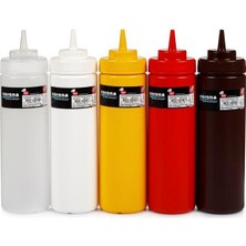 Bora Plastik Ketçap & Mayonez Şişe Geniş Kapaklı B.700 ml Kırmızı BO2118