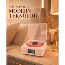 Nemere İthalat Bluetooth Hoparlörlü Gece Lambası Dijital Saatli Şeffaf Su Dalgası Işıklı Dekoratif Nemere �