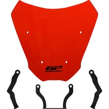 Gp Kompozit Cf Moto 250 Cl-X 2022-2026 Uyumlu Ön Cam Kırmızı 27 cm