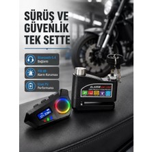 Nemere İthalat Bluetooth 5.4 Intercom ve Alarmlı Disk Kilidi Seti Güçlü Ses ve Güvenlik Nemere Ithalat