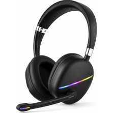 Nemere İthalat Mikrofonlu Bluetooth Kulak Üstü Kulaklık Rgb Aydınlatmalı Type-C Şarjlı Nemere Ithalat