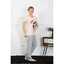 Çamaşır Kenti Moda Kadın Kısa Kol Penye Pijama Takım Beruflic