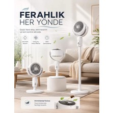 Nemere İthalat 5 Kademeli Hız Ayarıyla Güçlü Hava Akışlı Dikey Vantilatör Nemere Ithalat