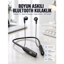 Nemere İthalat 60 Saat Kablolu Boyun Askılı Dijital Göstergeli Bluetooth Kulaklığı Yeni Nesil Nemere Ithalat