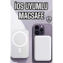 Nemere İthalat 5000 Mah Ios Uyumlu Magsafe Kablosuz Şarj Hızlı Şarj Desteği Nemere Ithalat