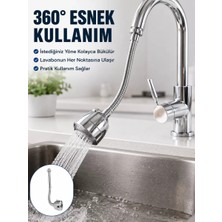 Nemere İthalat Krom Musluk Uzatma Aparatı  360° Dönebilen Su Tasarruflu Lavabo Fıskiyesi Nemere Ithalat