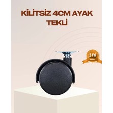 Nemere İthalat 4 cm Kilitsiz Mobilya Ayağı Tekli Kolay Dönen Masa ve Sehpa Ayağı Nemere Ithalat