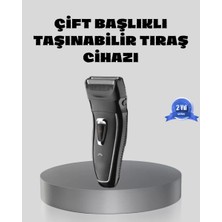 Nemere İthalat Erkek Tıraş Makinesi Kablosuz Kuru Tıraş Folyo Başlık Yıkanabilir Gövde Nemere Ithalat