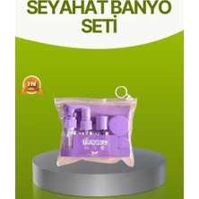 Nemere İthalat Seyahat Banyo Seti 5 Parça Şeffaf Taşıma Çantalı 30 ml Nemere Ithalat