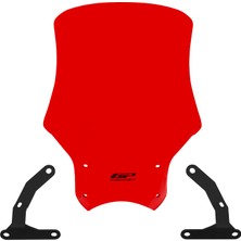 Gp Kompozit Honda CB125R / CB250R 2018-2024 Uyumlu Ön Cam Kırmızı 49 cm