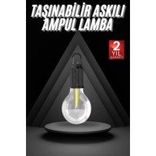 Nemere İthalat 3 Farklı Mod Led'li Şarjlı Asma Kancalı Kamp Lambası Taşınabilir Ampul Nemere Ithalat