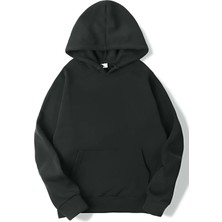 Brz Collection Unisex Oversize Basic Sweatshirt Hoodie Antrasit