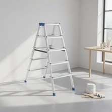 Nemere İthalat 5+5 Çift Basamaklı Alüminyum Metal Merdiven Nemere Ithalat