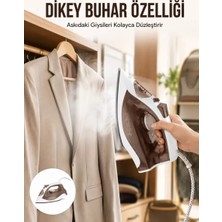 Nemere İthalat Kahverengi Buharlı Ütü 2200W Sürekli Buhar 120 G Şok Buhar Nemere Ithalat
