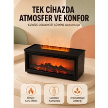 Nemere İthalat Alev Efektli Hava Nemlendirici Aromaterapi Difüzörü Uzaktan Kumandalı 250 ml Nemere Ithalat