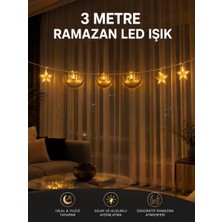 Nemere İthalat 3 Metre Ramazan LED Saçak Işık Ev Içi Dekoratif Aydınlatma Nemere Ithalat