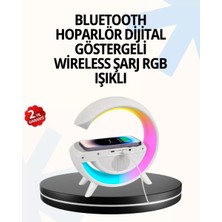 Nemere İthalat 15W Hızlı Şarj Destekli LED Atmosfer Işığı ve Alarm Fonksiyonlu Lamba Nemere Ithalat