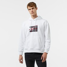 Tommy Hilfiger Tommy Jeans Rlx Graffiti Signature Erkek Beyaz Sweatshirt
