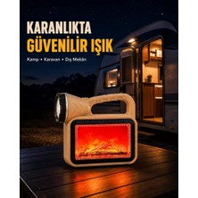 Nemere İthalat Solar Alev Işığı Cob Teknolojili Taşınabilir El Feneri ve Kamp Lambası Nemere Ithalat