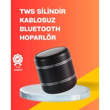 Nemere İthalat Mini Silindir Kablosuz Hoparlör Güçlü Ses 4W Bas + Tws Senkron Özellik Nemere Ithalat