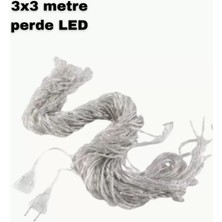 Nemere İthalat 3x3 LED Işık Perdesi Şelale Model Iç Dış Mekân Dekorasyonu Nemere Ithalat