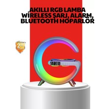 Nemere İthalat Kablosuz Şarjlı Atmosfer Lambası Bluetooth Hoparlör ve Akıllı Alarm Özellikli Nemere Ithalat