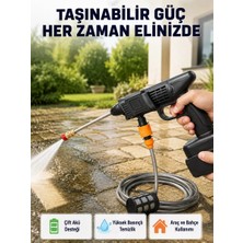 Nemere İthalat 21V Akülü Basınçlı Yıkama Makinesi Çift Akülü ve Hızlı Şarj Özellikli Nemere Ithalat