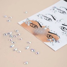 Nemere İthalat Gümüş Taşlı Makyaj Yüz Süsü Nemere Ithalat