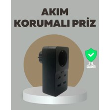 Nemere İthalat Akıllı Akım Dengelemeli Priz 2500W 4 USB Type C Çıkışlı Nemere Ithalat