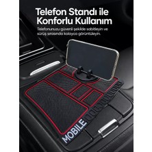 Nemere İthalat Araç Içi Telefon Standlı Kaydırmaz Silikon Organizer Mat Konsol Düzenleyici Nemere Ithalat