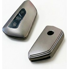 Marsilyan™- Volkswagen Skoda Seat Golf 8 Uyumlu Smart 3 Buton Silikon Oto Anahtar Kumanda Kabı Kılıf Füme