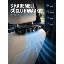 Nemere İthalat Taşınabilir Araç Koltuk Fanı Sessiz Çalışan USB Şarjlı Boyun Soğutucu Nemere Ithalat
