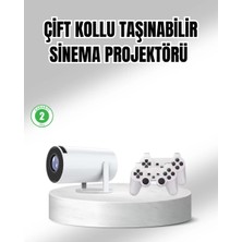 Nemere İthalat Projeksiyon Cihazı 4K Destekli Kablosuz Bağlantılı Bluetooth 5.0 Nemere Ithalat