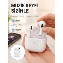 Nemere İthalat Yeni Nesil Bluetooth Kulaklık Beyaz Çağrı Cevaplayabilen Kablosuz Yeni Nesil Nemere Ithalat