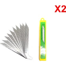 Nemere İthalat Ko-80 Çelik Maket Bıçağı Falçata Ucu Yedeği 9mm 30 Derece Küçük 20'li Nemere Ithalat