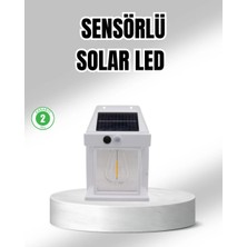 Nemere İthalat Güneş Enerjili Dış Mekan Sensörlü Duvar Lambası IP65 Su Geçirmez Nemere Ithalat