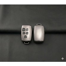 Marsilyan™- Land Rover Range Rover 2010-2018 Uyumlu Smart 3 Buton Silikon Oto Anahtar Kumanda Kabı Kılıf Gri