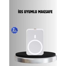 Nemere İthalat Magsafe Battery Pack Kablosuz Hızlı Şarj, Kompakt ve Taşınabilir Güç Bankası Nemere Ithalat