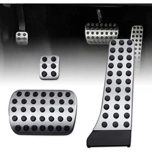 Nemere İthalat Mercedes W204-W207-W211-W212-W215-W220-E250 Uyumlu Geçme Otomatik Pedal Seti 3 Parça Siyah Krom Ne
