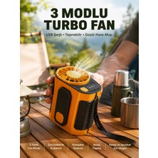 Nemere İthalat Taşınabilir USB Şarjlı Turbo Fan – 3 Modlu Soğutma, Hafif & Kompakt Nemere Ithalat