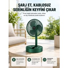 Nemere İthalat Katlanabilir Şarjlı Mini Fan 3 Kademeli Hız Ayarlı Taşınabilir Nemere Ithalat