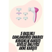 Nemere İthalat 5 Başlıklı Titreşimli Cilt Temizleme Seti Canlandırıcı ve Onarıcı Nemere Ithalat