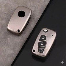 Marsilyan™- Fiat Fiorino Uyumlu Smart 3 Buton Silikon Oto Anahtar Kumanda Kabı Kılıf Füme