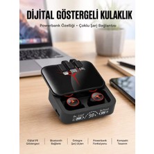 Nemere İthalat Kablosuz Şarj Göstergeli Powerbank Özellikli Bluetooth Kulaklık Çağrı Cevaplayabilen Yeni Nes